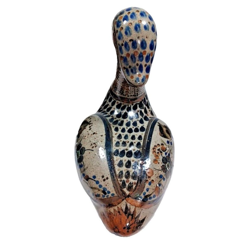 Unique Exquisite  Tonala Mexico Duck Figurine, 7.75" Long, 8.5" High Vintage - Picture 10 of 15